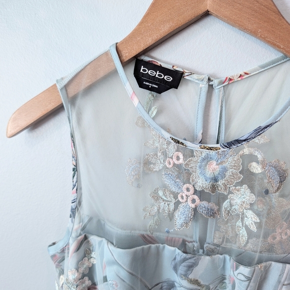 Bebe Floral Embroidered Midi Dress - Picture 2 of 7